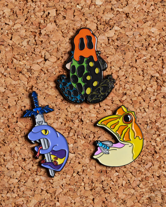 Enamel Pin Bundle | Herpetology Art Pin Set
