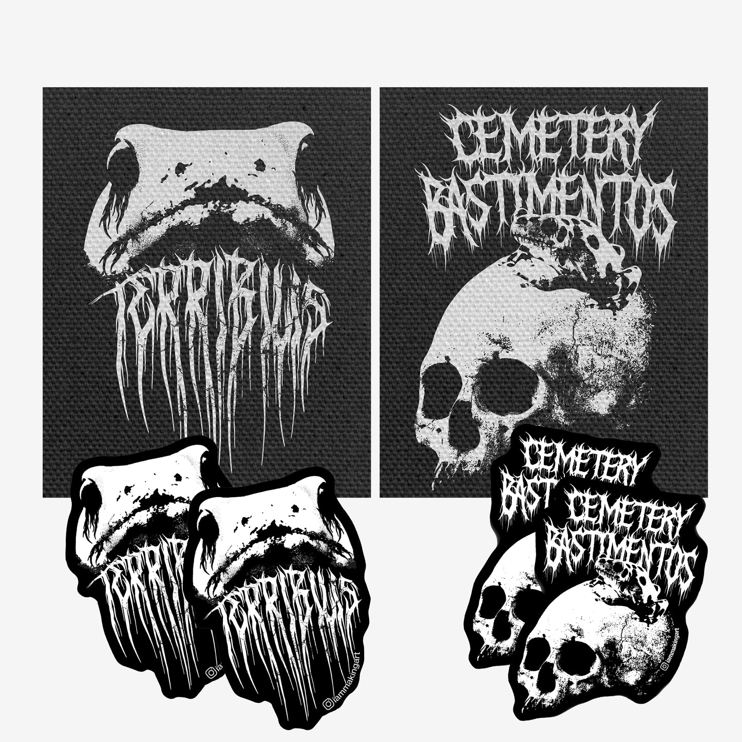 Metal Patch and Sticker Set