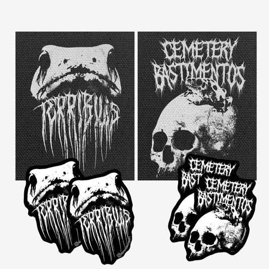 Metal Patch and Sticker Set